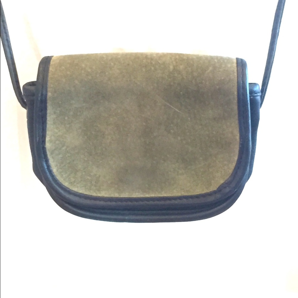 Vintage Gray crossbody faux suede purse